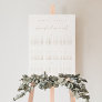 Modern White Elegant Wedding Seating Chart Foam Board