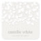 Modern White Embossed Look Leaves