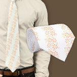 Modern White Floral Pattern Neck Tie<br><div class="desc">Modern White Floral Pattern neck tie. An elegant and simple flower pattern on a white background.</div>