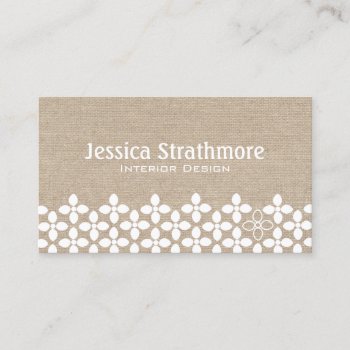 Modern White Flower Business Card by whimsydesigns at Zazzle