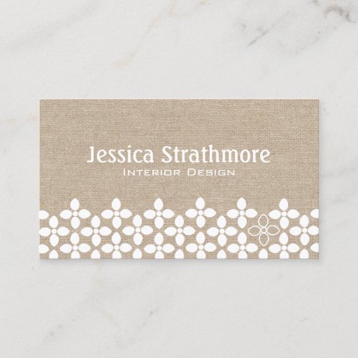 Customizable Modern White Flower Business Card