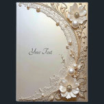 Modern White Flowers Pearls Magnet<br><div class="desc">Beautiful Modern White Flowers Pearls Magnet</div>