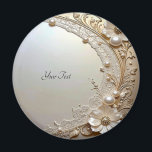 Modern White Flowers Pearls Magnet<br><div class="desc">Beautiful Modern White Flowers Pearls Magnet</div>