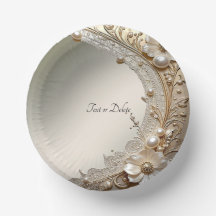 Modern White Flowers Pearls