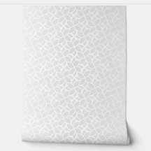 Modern White Geometric Pattern Wallpaper