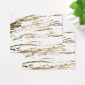 Modern White Gold marble Abstract (Desk)