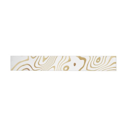 Modern White Gold Marble Abstract Wrap Around Label