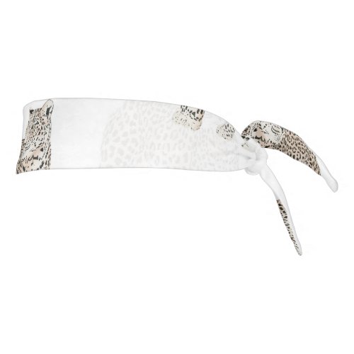 Modern White Golden Leopard Jungle Animals Tie Headband