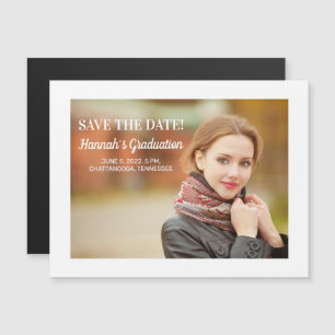 Modern White Graduation Save Date Class of 2022