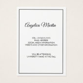 Modern White Graduation Vertical Photo Profile (Back)