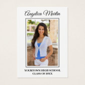 Modern White Graduation Vertical Photo Profile (Front)