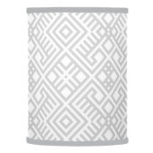 Modern White Gray Geometric Pattern Lamp Shade (Left)