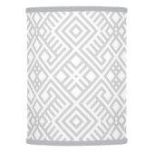 Modern White Gray Geometric Pattern Lamp Shade (Front)