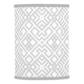 Modern White Gray Geometric Pattern Lamp Shade (Back)