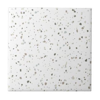 Modern White Grey Brown Terrazzo