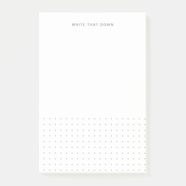Modern White Grey Dotted Notes (Front)
