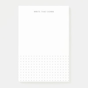 Modern White Grey Dotted Post-it Notes