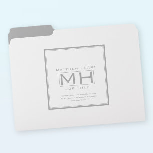 Modern White & Grey Professional Business File Folder