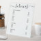 Modern White Hair Stylist Price List Service Menu