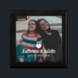 Modern White Heart Best Friend Friendship Photo Gift Box<br><div class="desc">Cute and modern jewelry box celebrating your friendship with your bestie. Add a photo,  your names and the year you met to create a one-of-a-kind gift.</div>