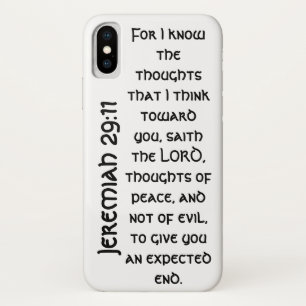 Modern White Jeremiah 29:11 Bible Verse  iPhone X Case