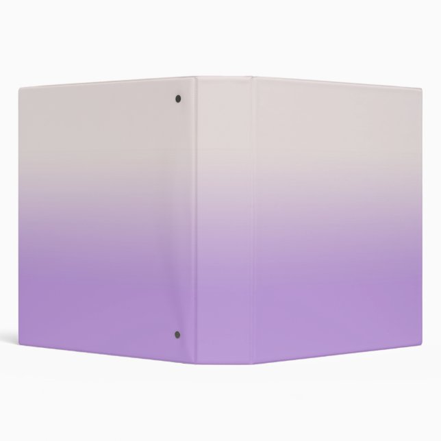 Modern White Lavender Lilac Ombre Gradient  3 Ring Binder (Background)
