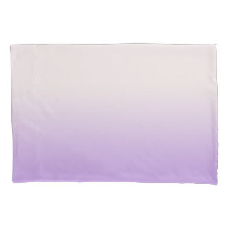 Modern White Lavender Purple Ombre Gradient Pillow Case