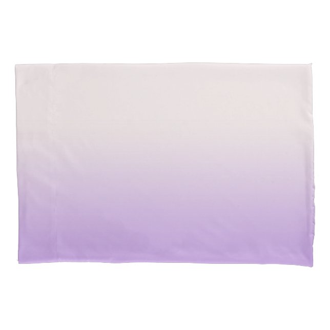 Modern White Lavender Purple  Ombre Gradient  Pillow Case (Front-Left)