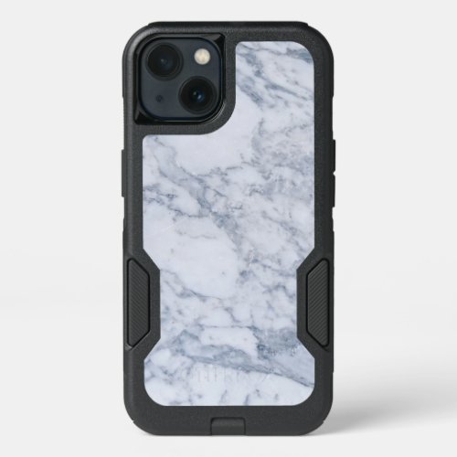 Modern White  Light_Gray Marble Stone iPhone 13 Case