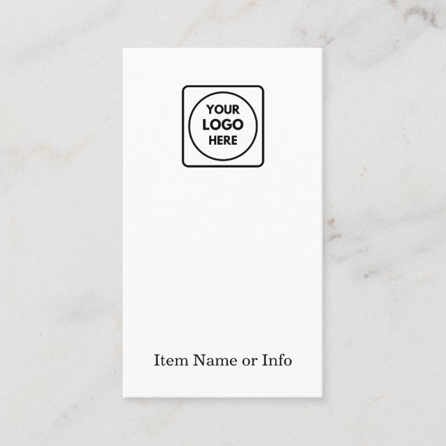 Modern White Logo | Custom Jewelry Earring  Business Card (Front)