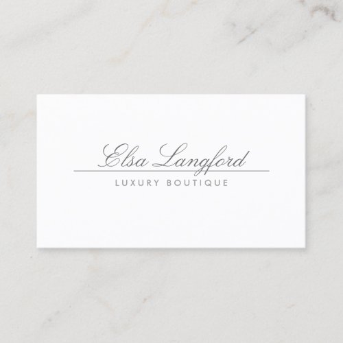 MODERN WHITE LUXURY BOUTIQUE Business Card