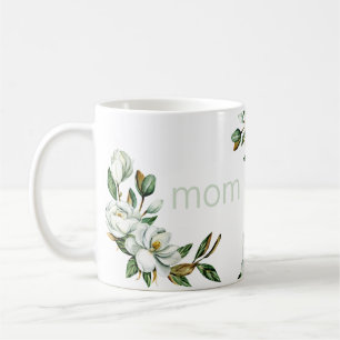 Modern White Magnolia Mothers Day Coffee Mug