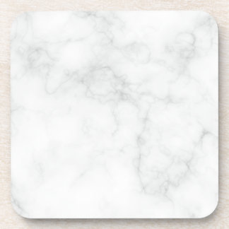 Modern White Marble Beverage Coaster