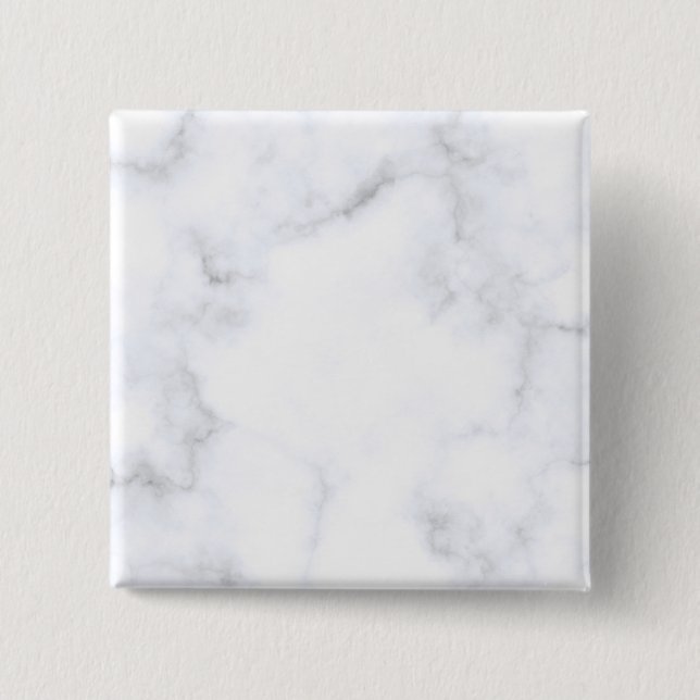 Modern White Marble Button (Front)