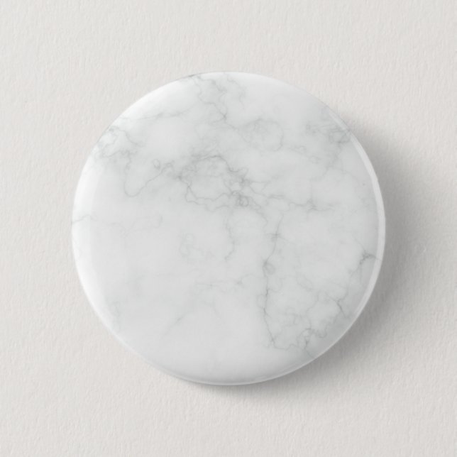 Modern White Marble Button (Front)