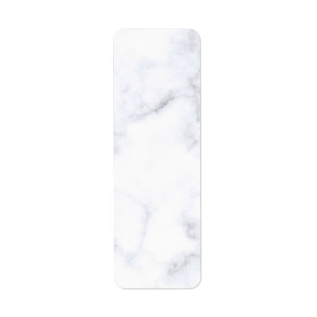 Modern White Marble Label (Front)