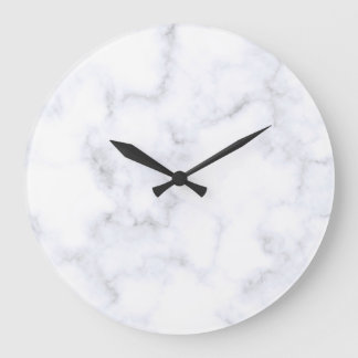 Modern White Marble Large Clock