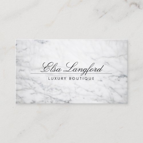 MODERN WHITE MARBLE LUXURY BOUTIQUE Business Card