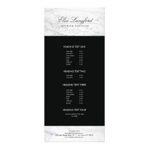 Modern White Marble Luxury Designer Rack Card