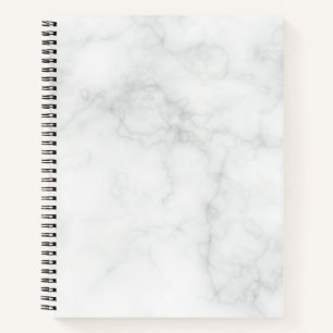 Modern White Marble Notebook