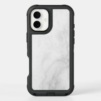 Modern White Marble iPhone 16 Plus Case