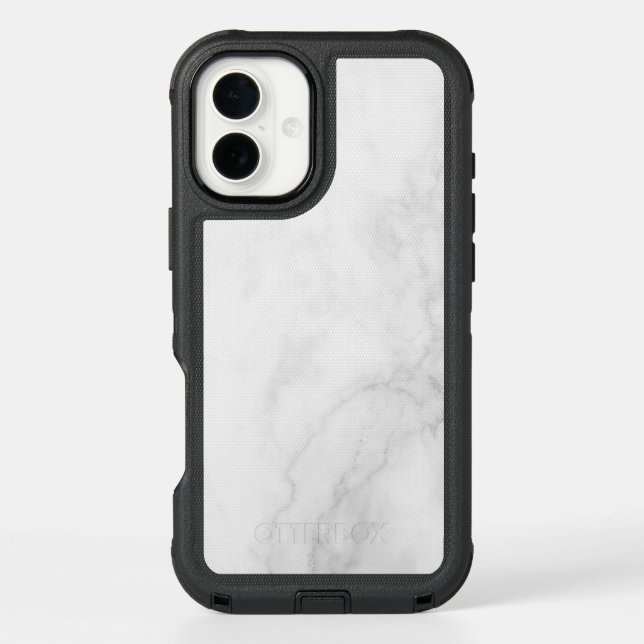 Modern White Marble Otterbox iPhone Case (Back)