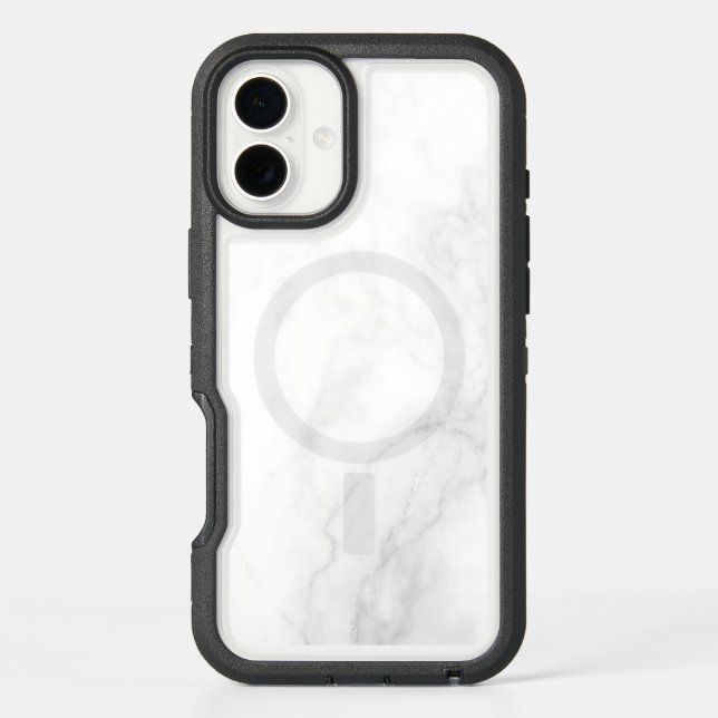 Modern White Marble Otterbox iPhone Case (Back)