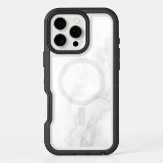Modern White Marble iPhone 16 Pro Max Case
