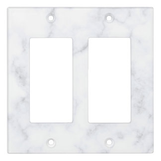Modern White Marble Pattern Light Switch Cover