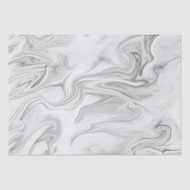 Modern White Marble Pattern Tissue Paper (Front)