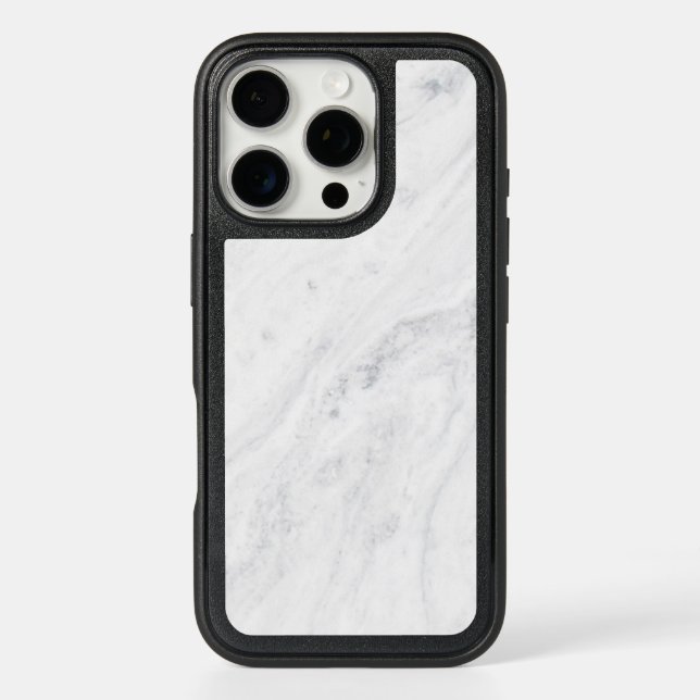 Modern White Marble Patterned Background Otterbox iPhone Case (Back)