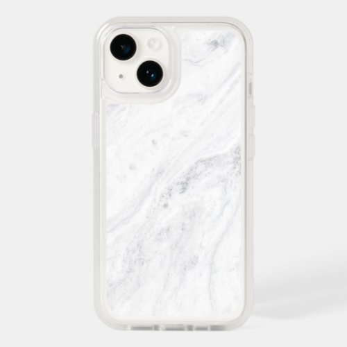Modern White Marble Patterned Background OtterBox iPhone 14 Case