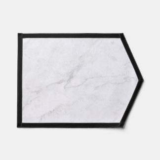 Modern White Marble Pennant