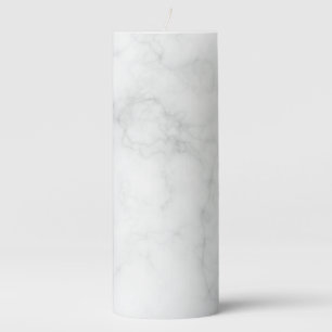 Modern White Marble Pillar Candle